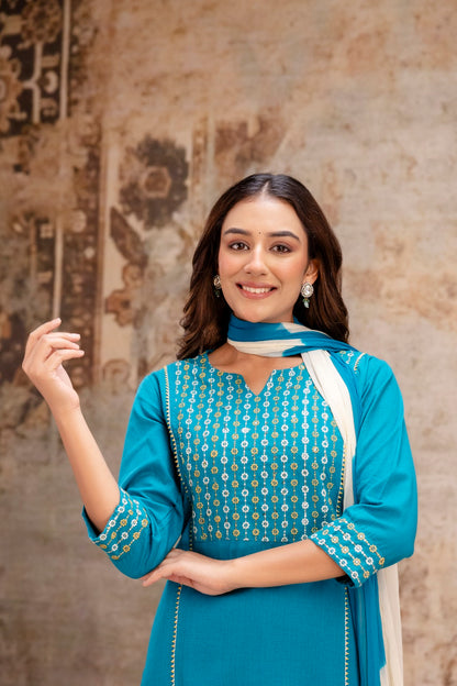 Wholesale women wear cotton dupatta set