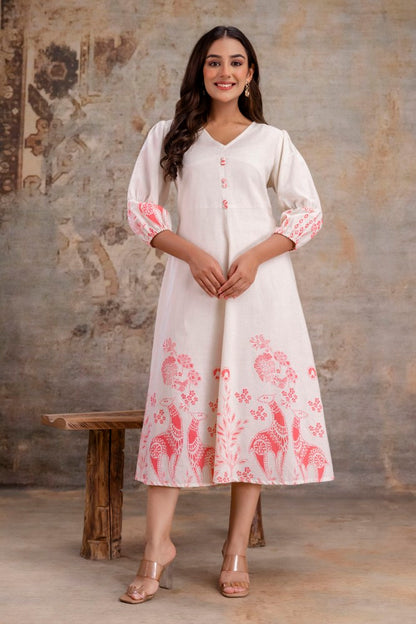 Flex Cotton Dress with Lining – Women Wear Wholesale Manufacturer India | Neelufer Creation