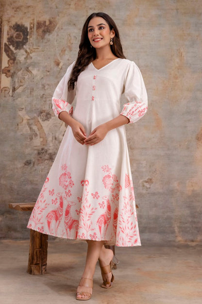 Flex Cotton Dress with Lining – Women Wear Wholesale Manufacturer India | Neelufer Creation