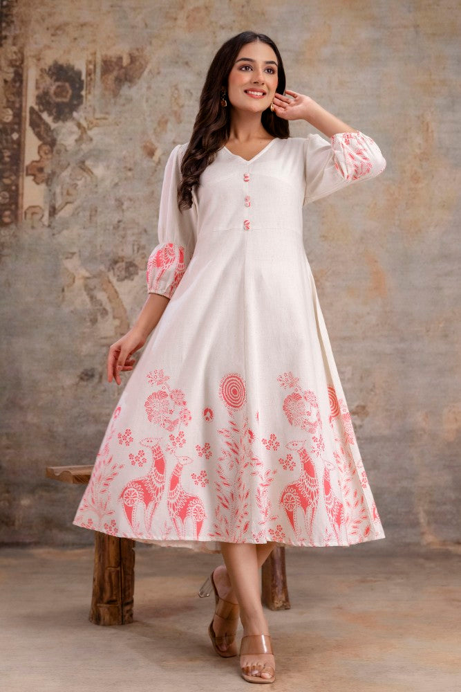 Flex Cotton Dress with Lining – Women Wear Wholesale Manufacturer India | Neelufer Creation