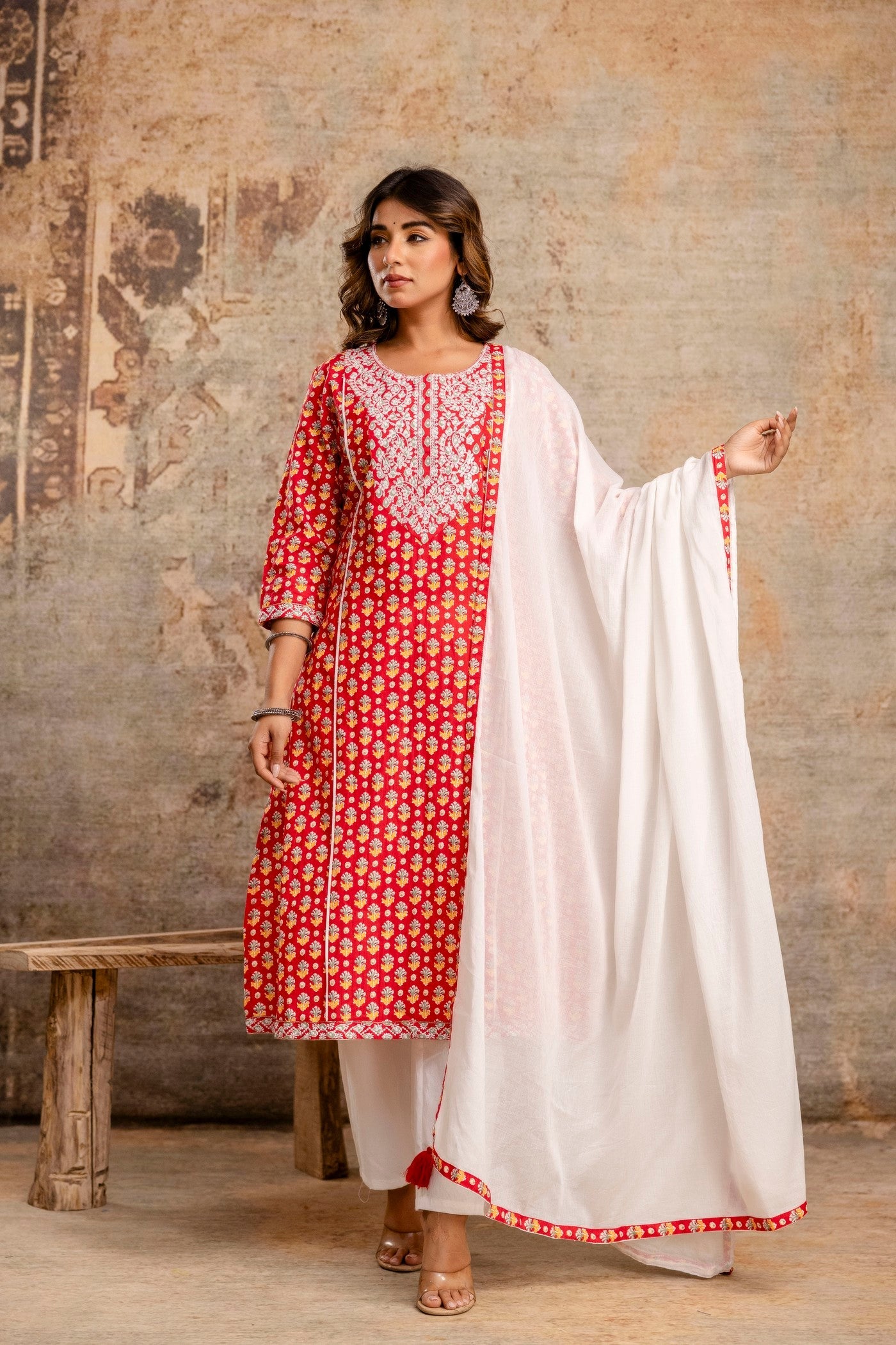 Cotton kurta set with dupatta wholesale women wear
