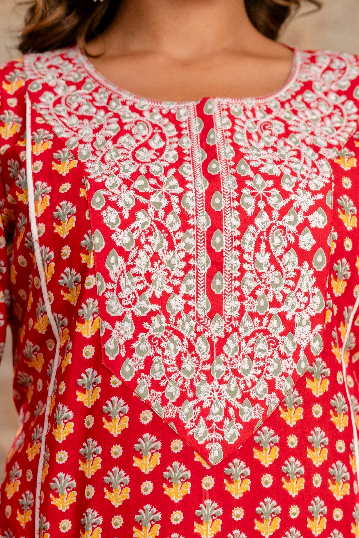 Printed cotton dupatta set manufacturer India