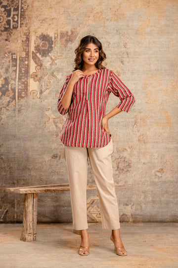 Women’s Cotton Jaipuri Print Top – Wholesale Manufacturer Supply