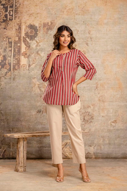 Women’s Cotton Jaipuri Print Top – Wholesale Manufacturer Supply