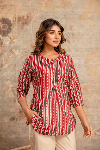 Women’s Cotton Jaipuri Print Top – Wholesale Manufacturer Supply