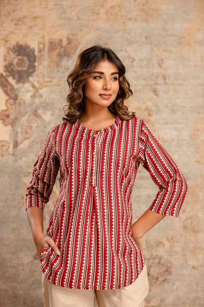 Women’s Cotton Jaipuri Print Top – Wholesale Manufacturer Supply