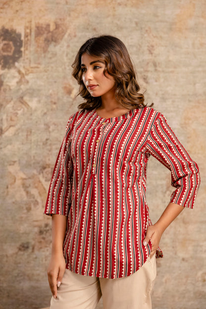 Women’s Cotton Jaipuri Print Top – Wholesale Manufacturer Supply