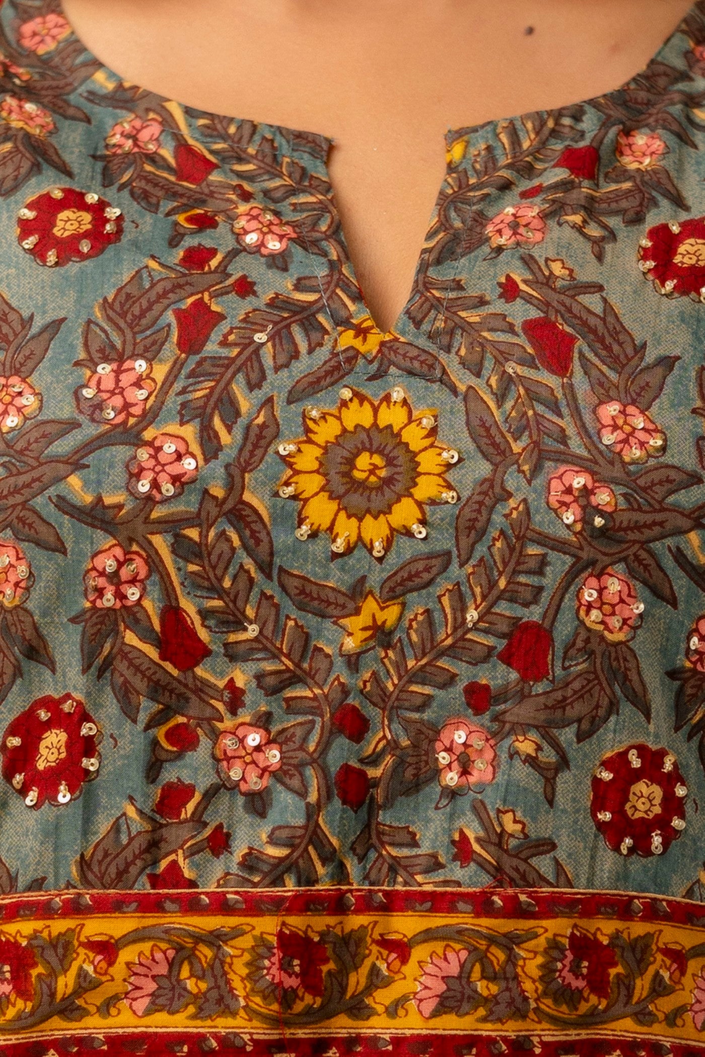 Printed pure cotton kurta dupatta set bulk supply