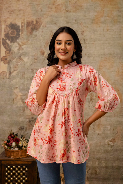Women’s Cotton Jaipuri Floral Print Top – Wholesale Manufacturer Range