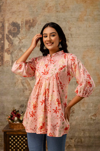 Women’s Cotton Jaipuri Floral Print Top – Wholesale Manufacturer Range