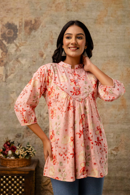 Women’s Cotton Jaipuri Floral Print Top – Wholesale Manufacturer Range