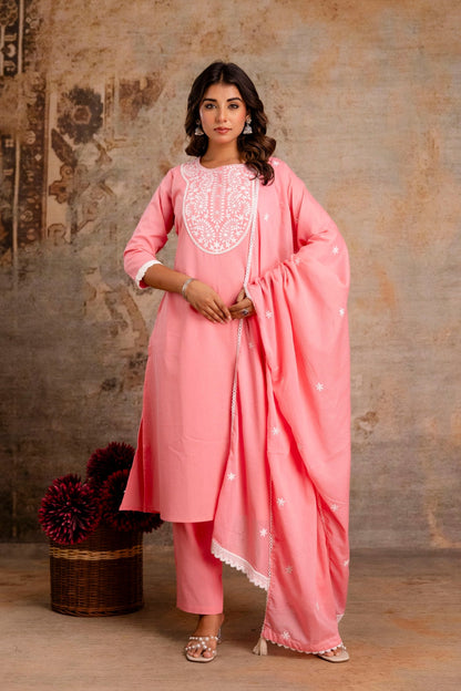 Women wear cotton dupatta set manufacturer