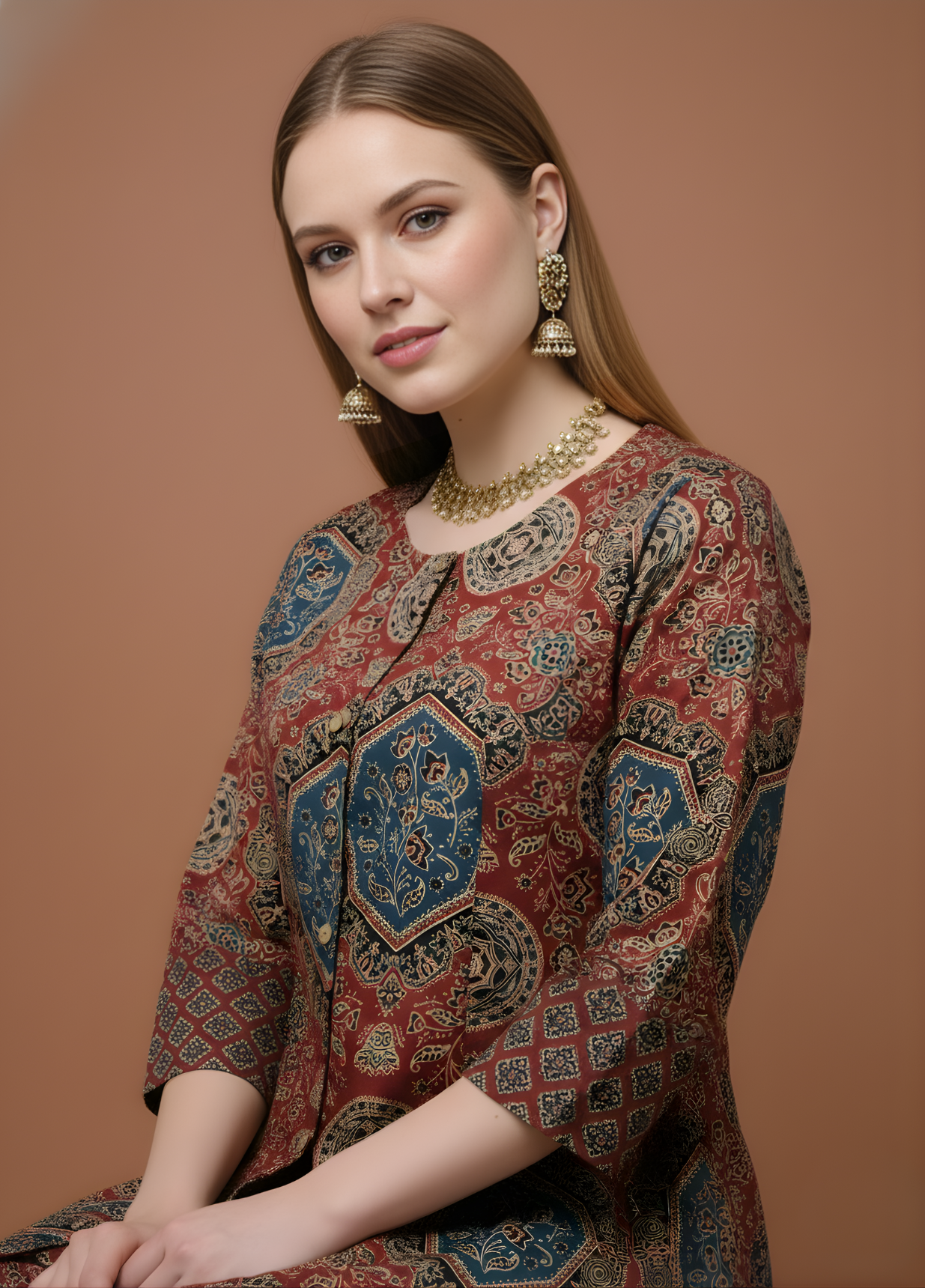 Ajrakh kurta set manufacturer India