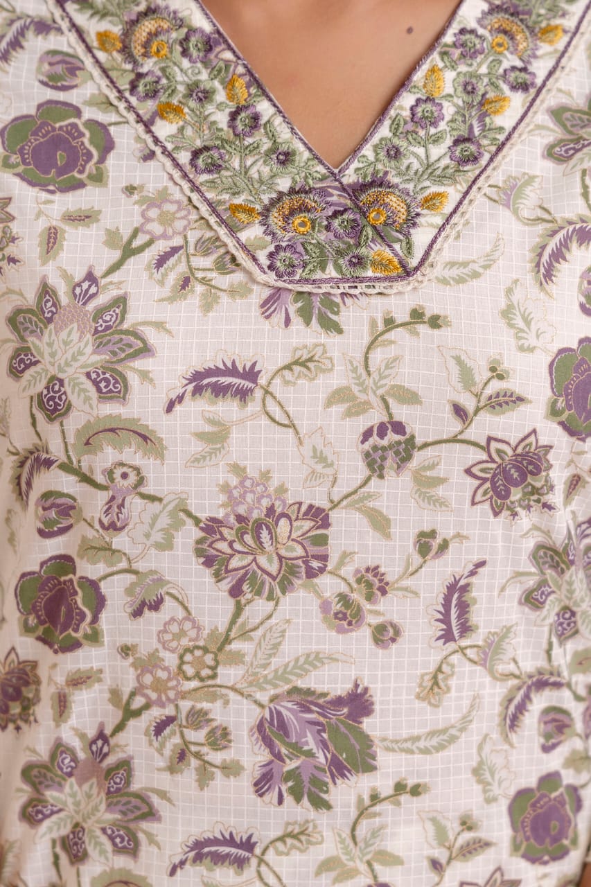 women wear wholesale manufacturer India eco friendly cotton kurti manufacturer lavender