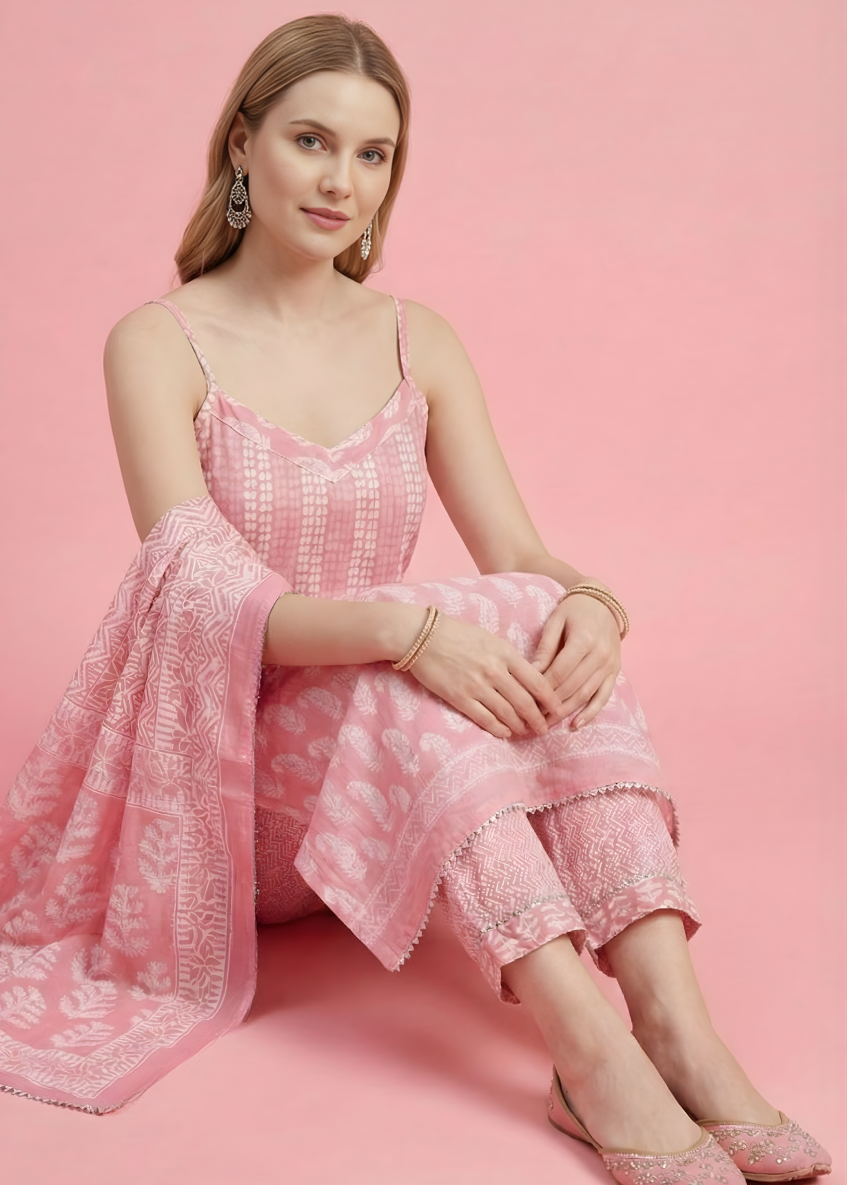 Neelufer Creation summer cotton dupatta set women