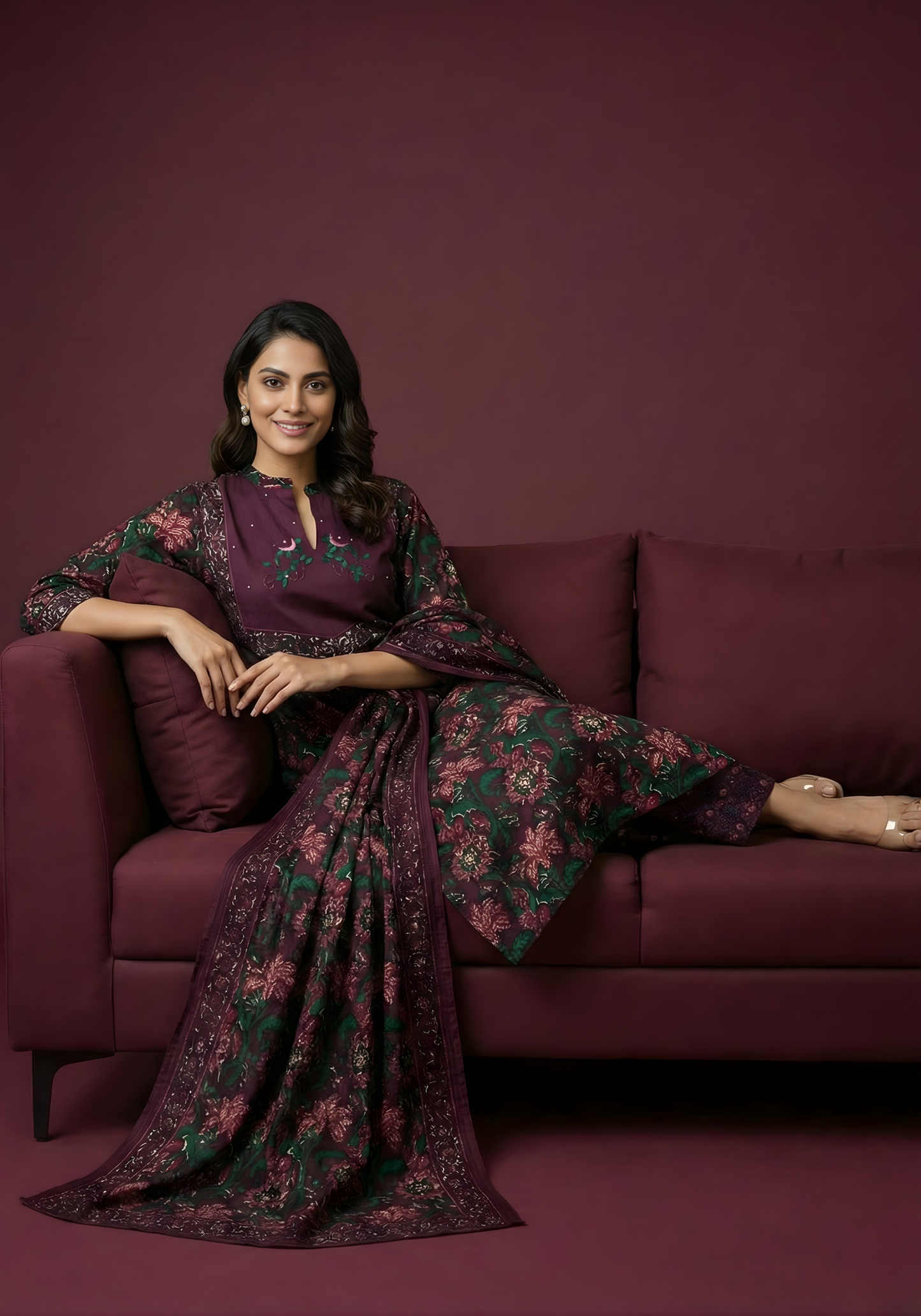 Women wear cotton dupatta set manufacturer