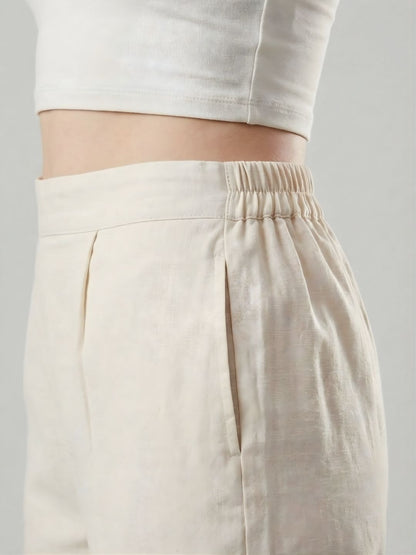 Beige Pure Cotton Pants With Lace Hem Wholesale Manufacturer India