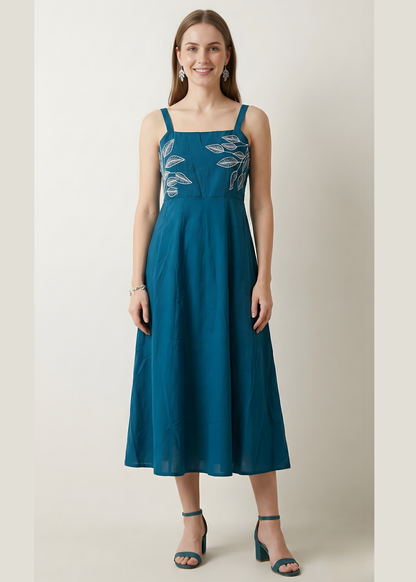 Neelufer Creation pure cotton teal dress