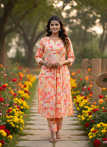 Pure Cotton Printed Kurti Set – Wholesale Women Ethnic Wear for Bulk Buyers