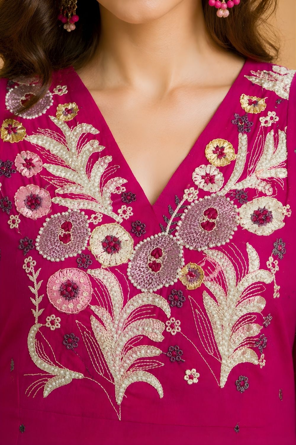 women wear wholesale manufacturer India pink cotton dupatta set