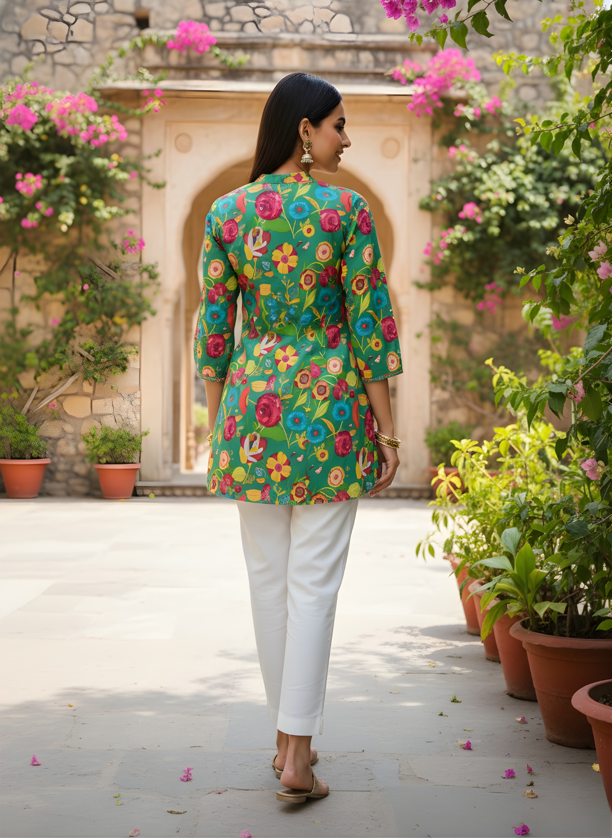 Jaipuri floral top for wholesale buyers