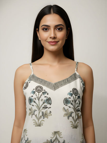 Pure Cotton Printed Sleeveless Kurti – Wholesale Women Wear by Neelufer Creation