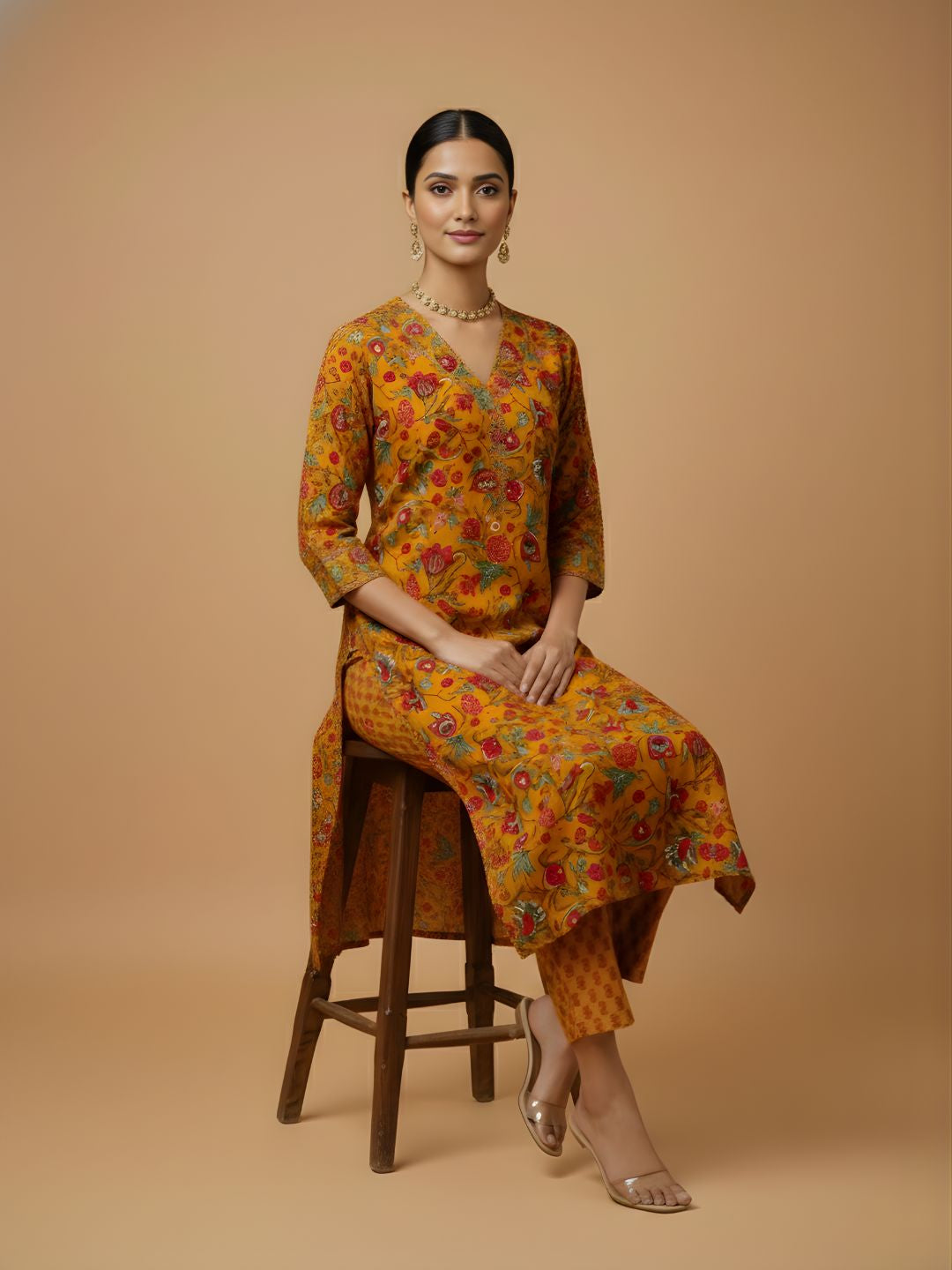 Comfortable daily wear cotton kurta set