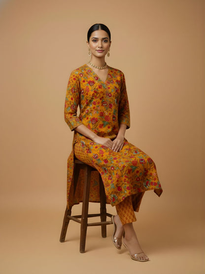 Comfortable daily wear cotton kurta set