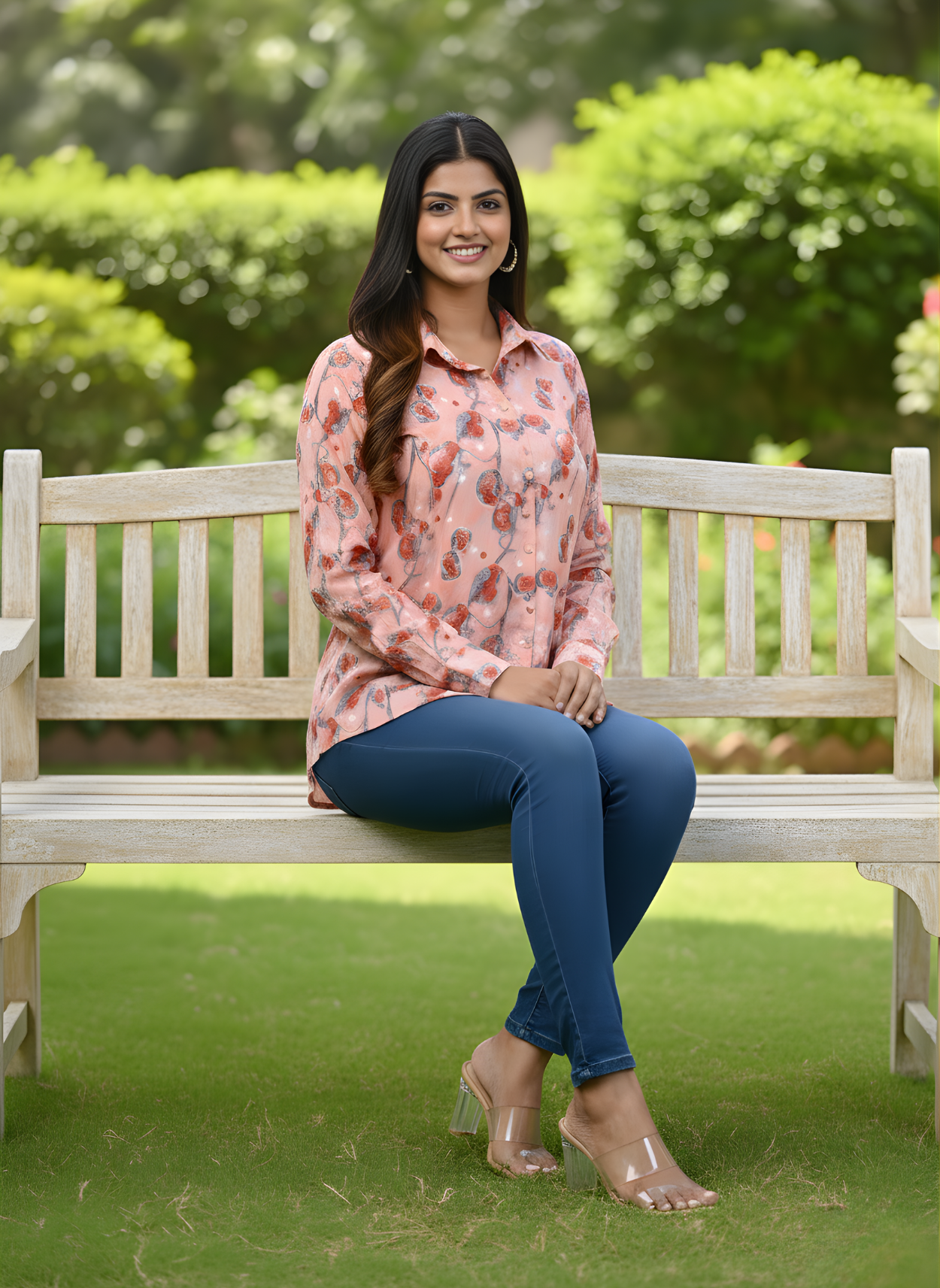 Neelufer Creation floral printed cotton shirt wholesale