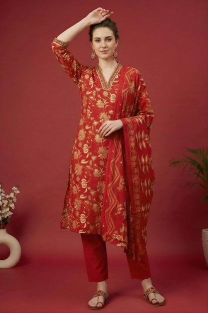 women wear wholesale manufacturer India eco friendly cotton kurti red