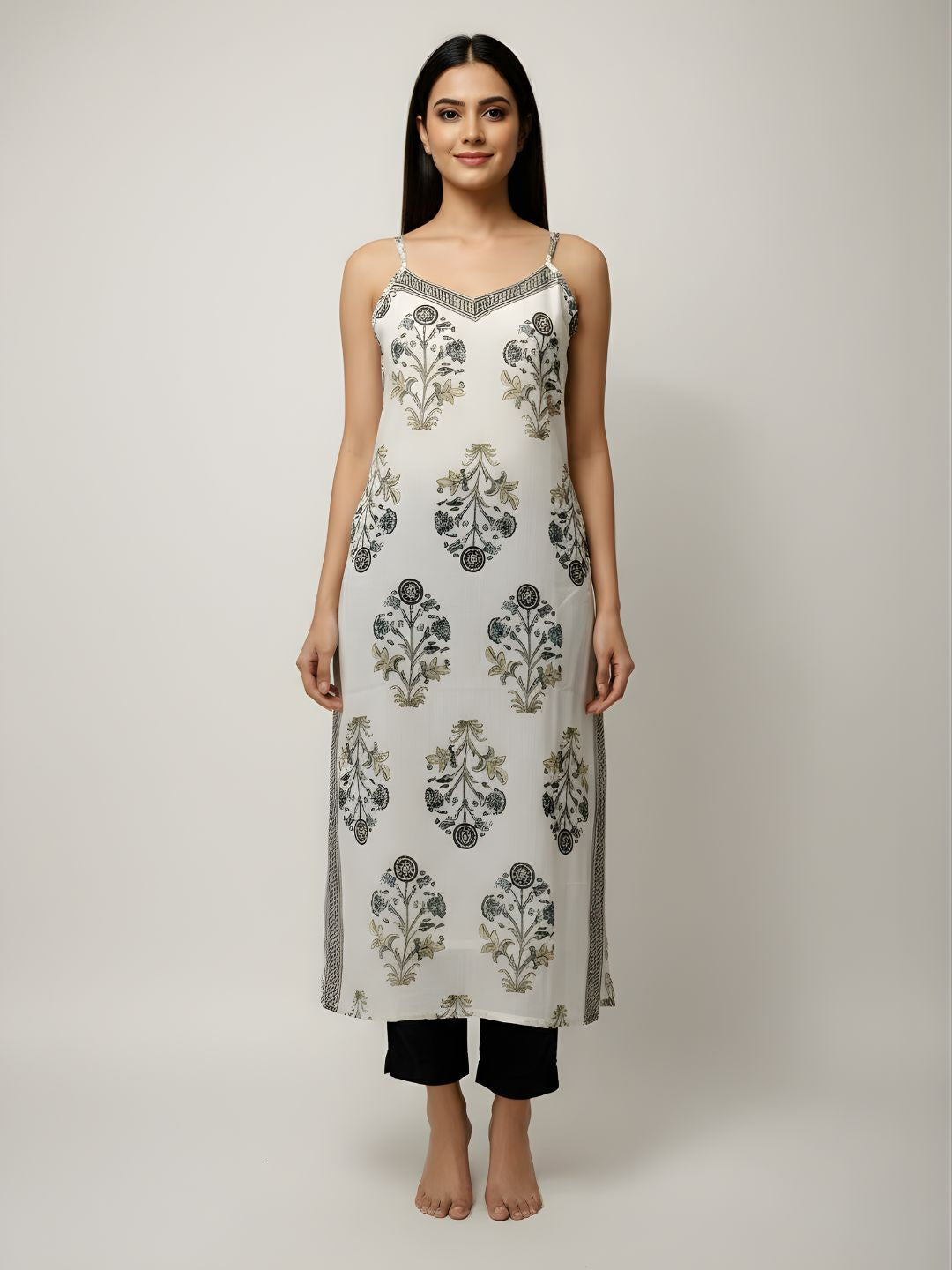 Pure Cotton Printed Sleeveless Kurti – Wholesale Women Wear by Neelufer Creation