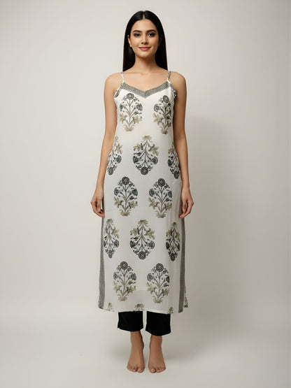 Pure Cotton Printed Sleeveless Kurti – Wholesale Women Wear by Neelufer Creation
