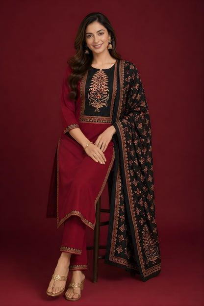 wholesale cotton kurtis supplier women wear bulk supplier India maroon set