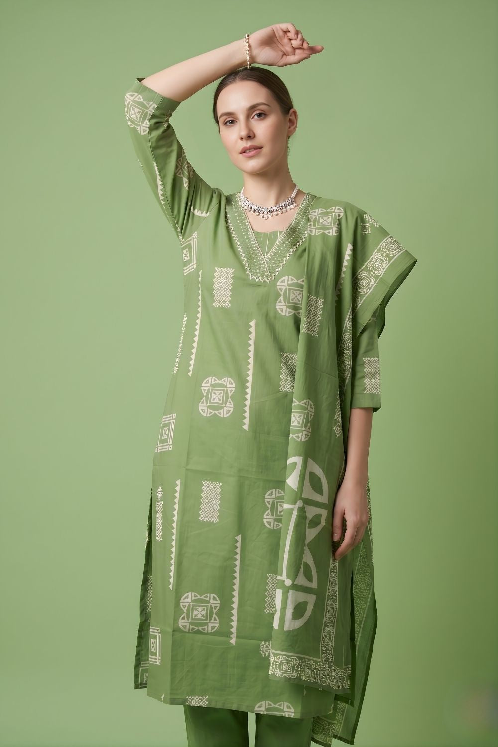 kurti manufacturer Jaipur green cotton ethnic wear wholesale India