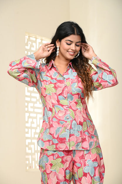 Pure Modal Chanderi Floral Women Cord Set – Premium Wholesale Collection