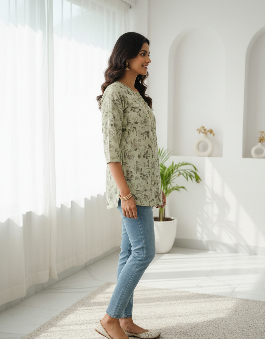 Women’s Cotton Jaipuri Leaf Print Top – Wholesale Manufacturer Collection