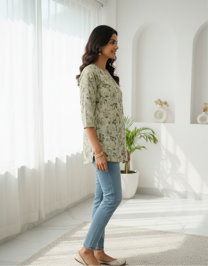 Women’s Cotton Jaipuri Leaf Print Top – Wholesale Manufacturer Collection