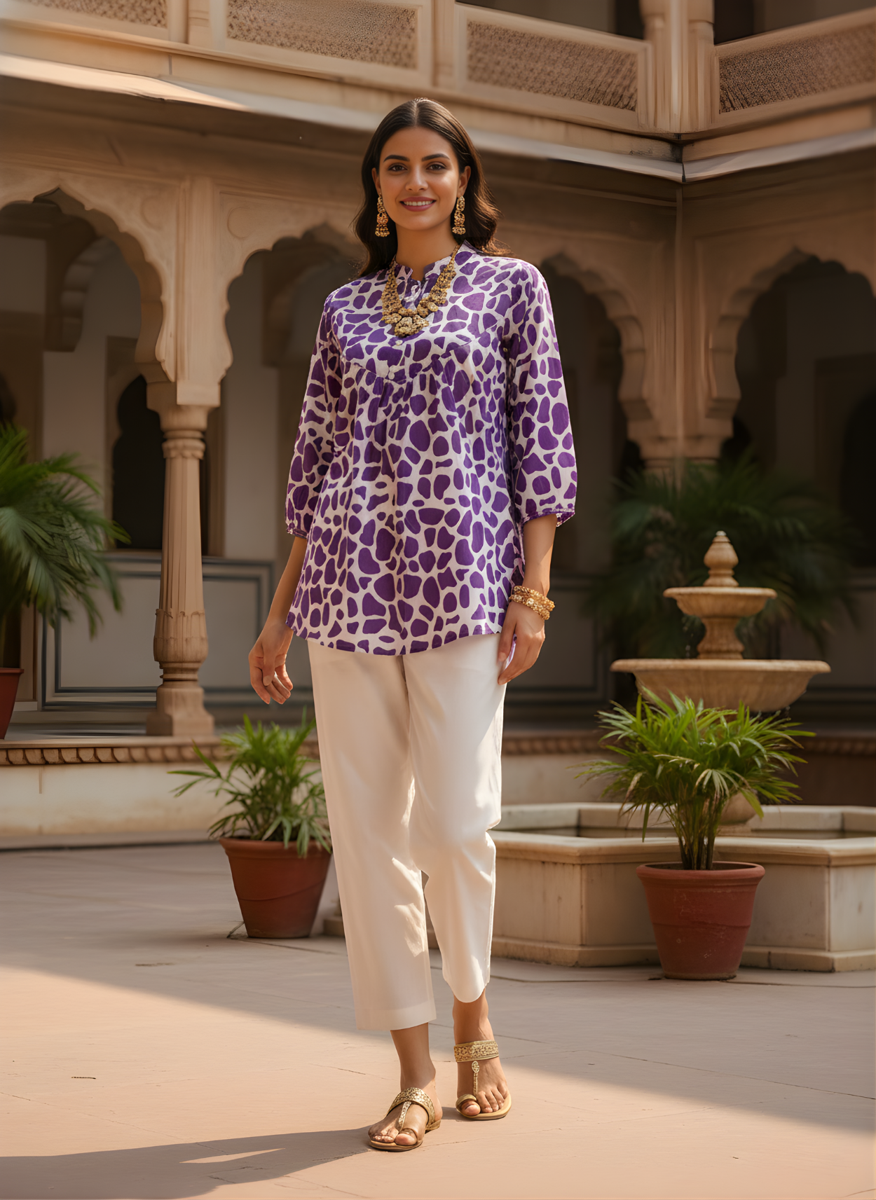 Ladies cotton ethnic top wholesale
