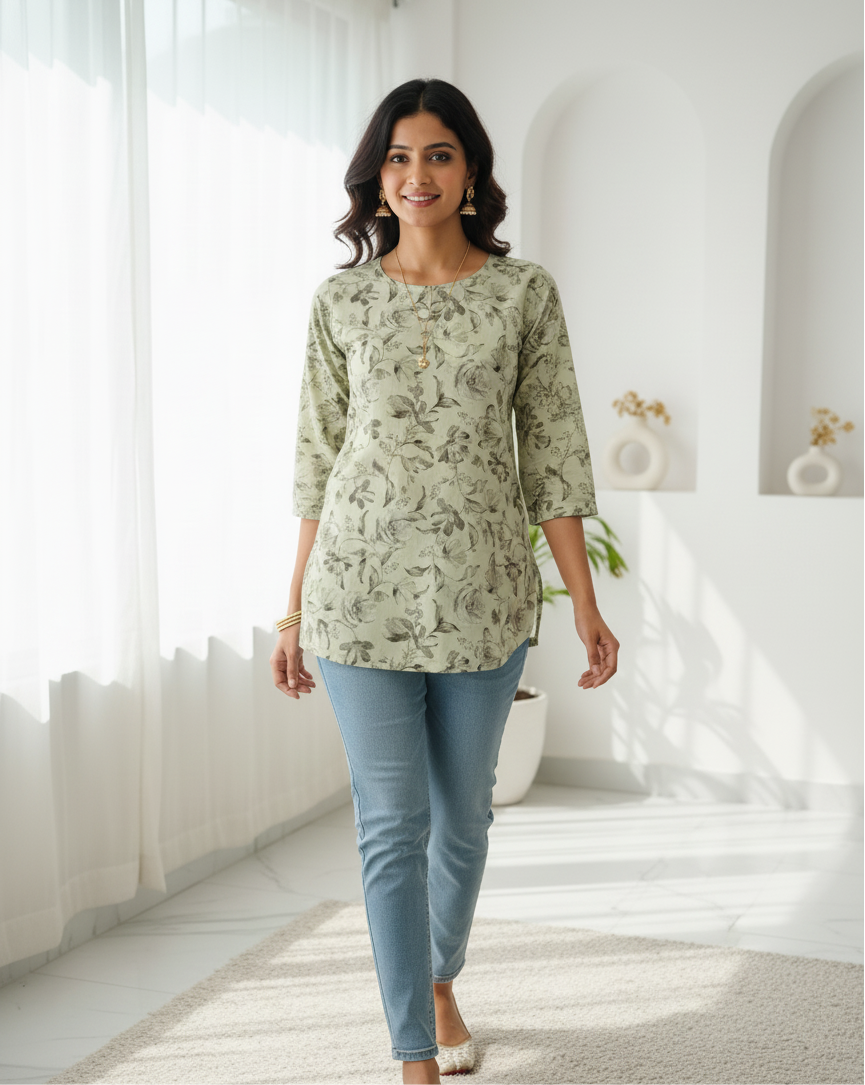 Women’s Cotton Jaipuri Leaf Print Top – Wholesale Manufacturer Collection