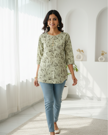 Women’s Cotton Jaipuri Leaf Print Top – Wholesale Manufacturer Collection