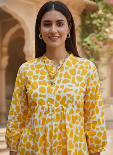 Neelufer Creation yellow cotton top