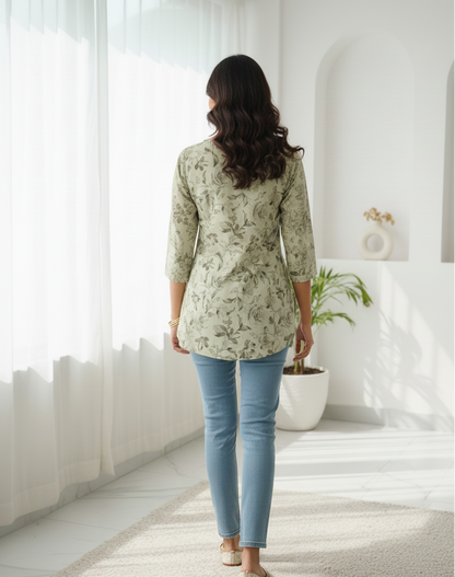 Women’s Cotton Jaipuri Leaf Print Top – Wholesale Manufacturer Collection