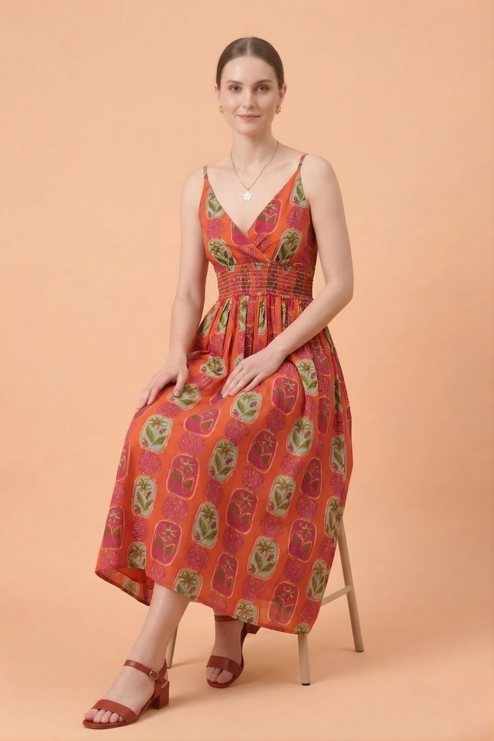 women wear wholesale manufacturer India cotton middy dress