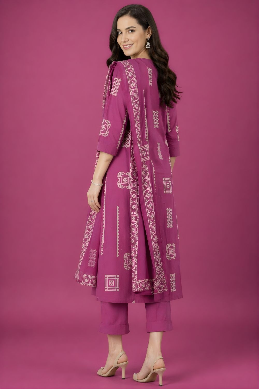 women wear wholesale manufacturer India navy cotton kurta set