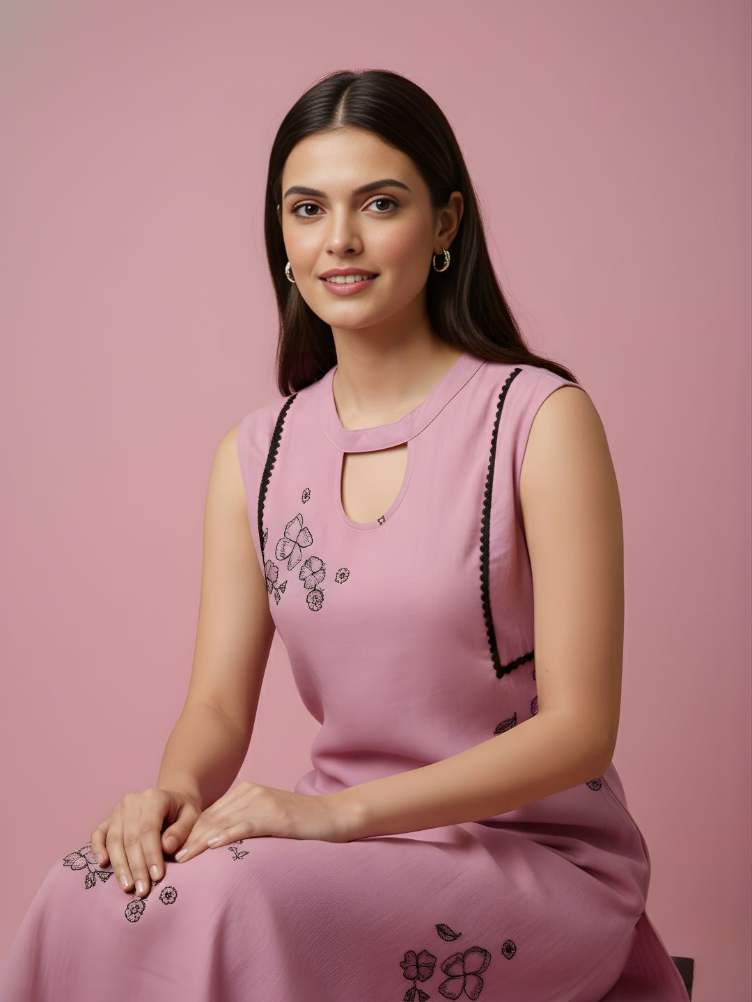 Cotton Dobby Kurta Set with Lining – Women Wear Wholesale Manufacturer India | Neelufer Creation