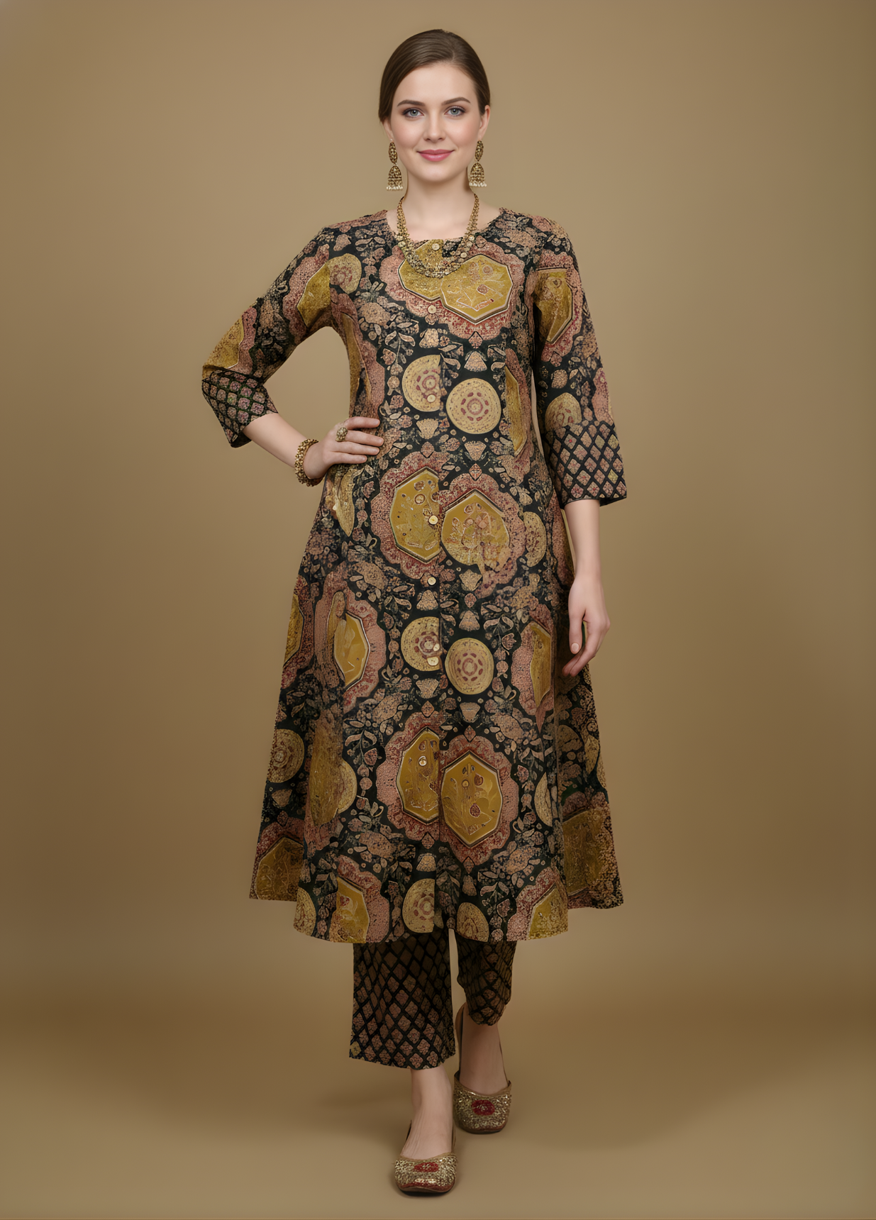 Neelufer Creation Ajrakh cotton kurta set wholesale