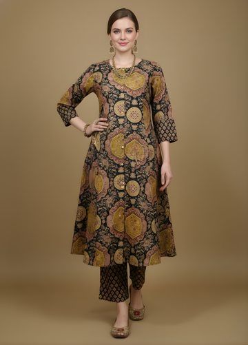 Neelufer Creation Ajrakh cotton kurta set wholesale