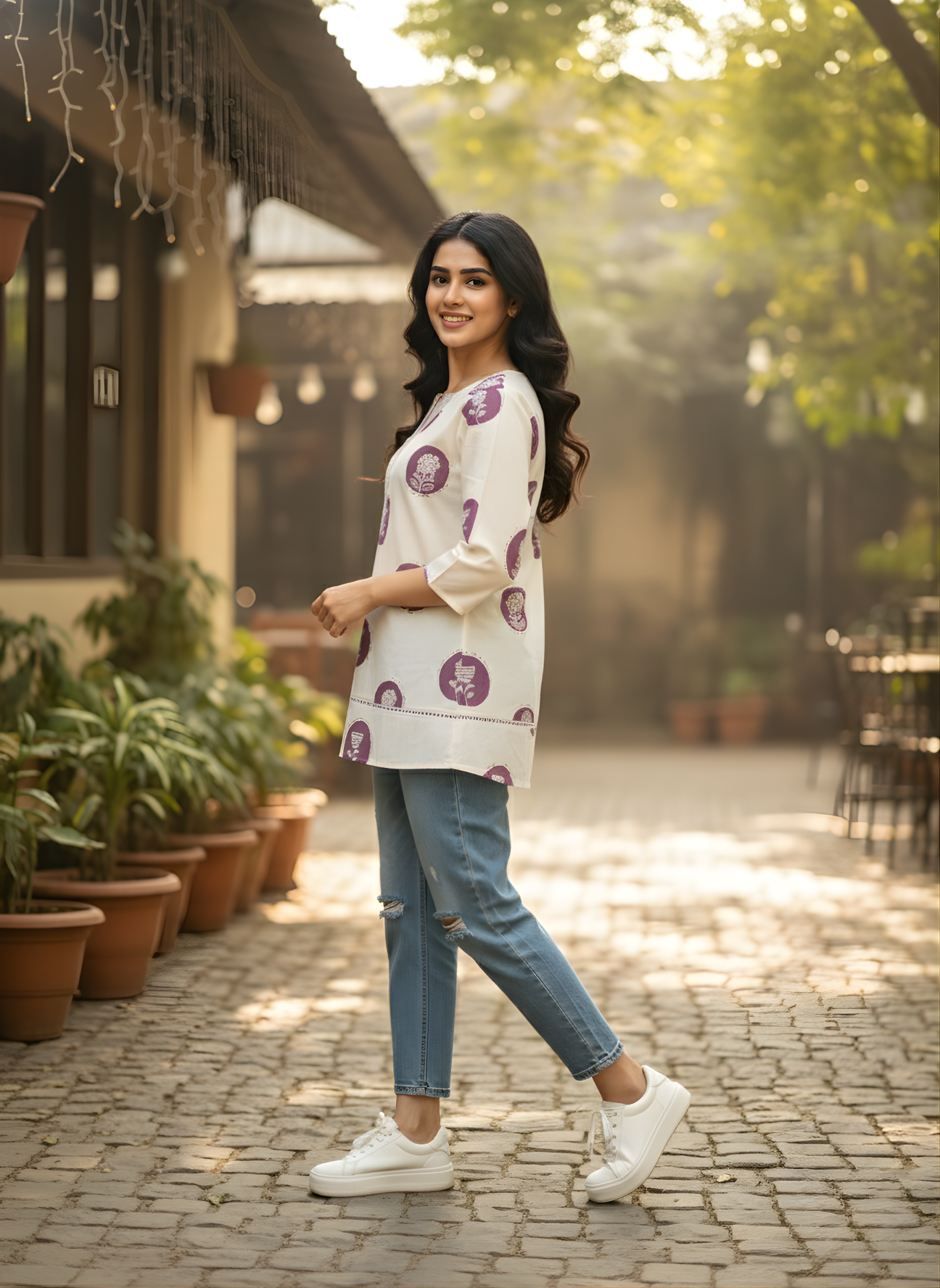 Ladies cotton flex Jaipuri top bulk supply