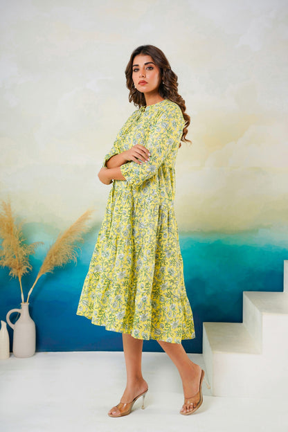 Wholesale pure cotton midi dress for retailers