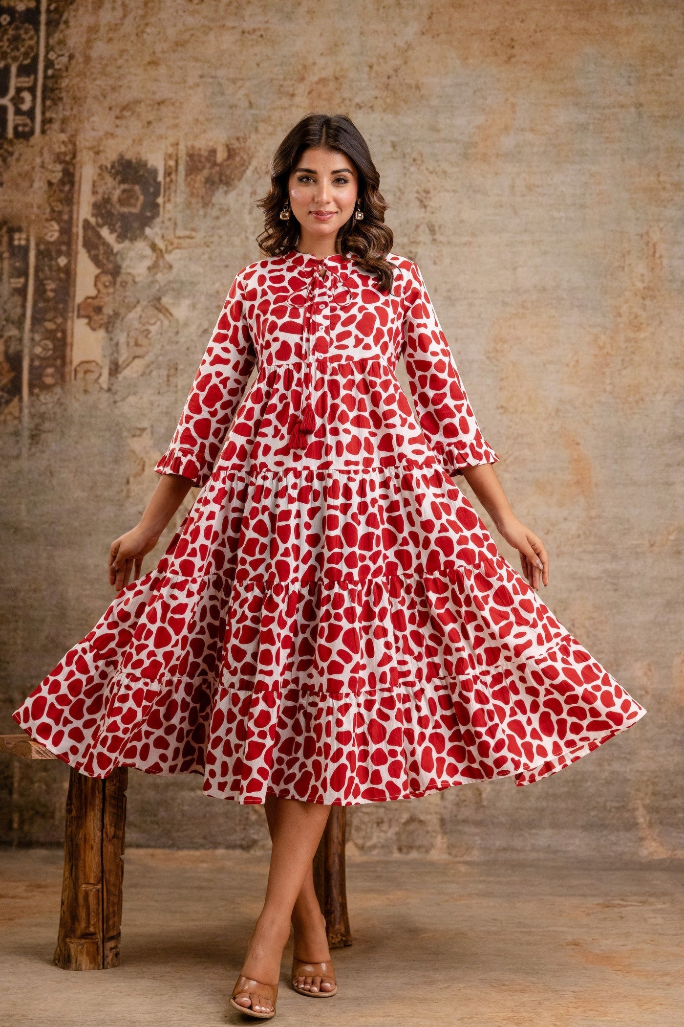 1.Neelufer Creation red printed pure cotton dress front view. 
2.Neelufer Creation women cotton dress wholesale.
3.Neelufer Creation cotton dress manufacturer India. 
4.Neelufer Creation flared cotton dress design. 
5.Neelufer Creation ladies cotton dress for retailers. 
6.Neelufer Creation women ethnic wear wholesale dress. 
7.Neelufer Creation red cotton dress summer collection. 
8.Neelufer Creation ready to dispatch cotton dress. 
9.Neelufer Creation women dress bulk buyer supply